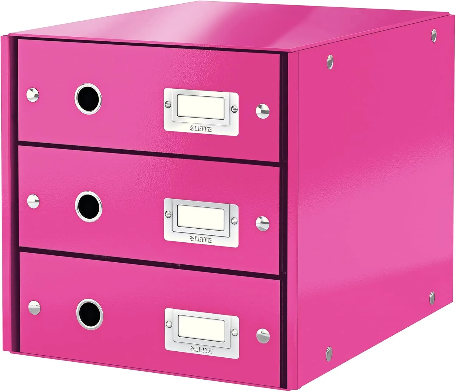 Leitz Drawer Cabinet, 3 Drawers, A4, Click and Store Range 60480023 - Pink