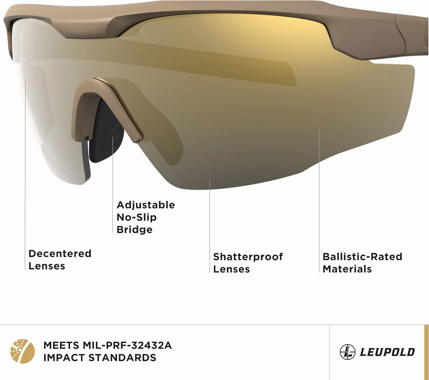 Leupold Sentinel Performance Eyewear, Sunglasses with Polarized Lenses, Hunting Safety Glasses