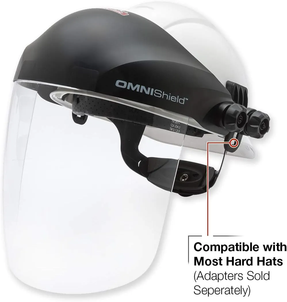 Lincoln Electric OMNIShield Professional Face Shield - Anti-Fog Coated Clear Lens - Premium Headgear - K3751-1