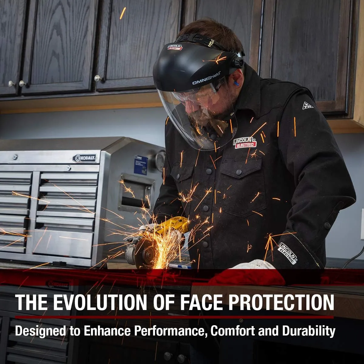 Lincoln Electric OMNIShield Professional Face Shield - Anti-Fog Coated Clear Lens - Premium Headgear - K3751-1