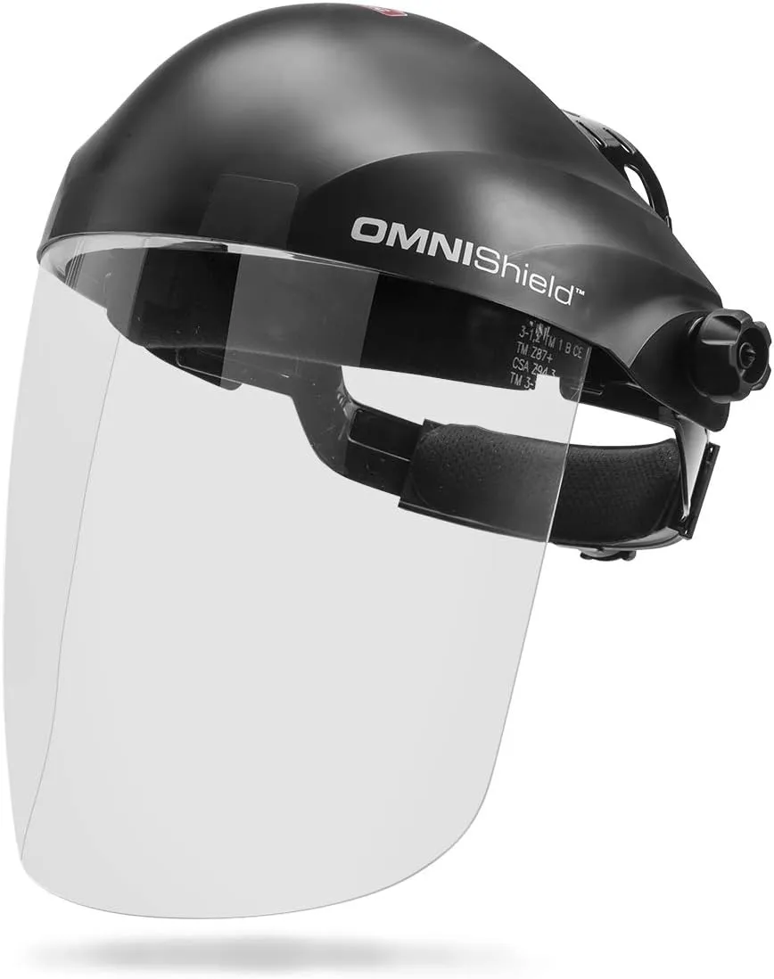 Lincoln Electric OMNIShield Professional Face Shield - Anti-Fog Coated Clear Lens - Premium Headgear - K3751-1