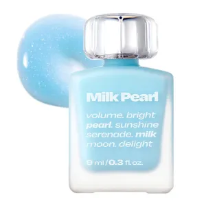 Lip Potion Milk Pearl Gloss No.1 Soda Moon | High Shine Gloss with Light Plumping & Gem Glitter | 0.3 Oz
