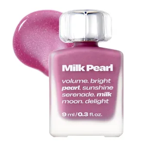 Lip Potion Milk Pearl Gloss No.3 Lavendar Moon | High Shine Gloss with Light Plumping & Gem Glitter | 0.3 Oz