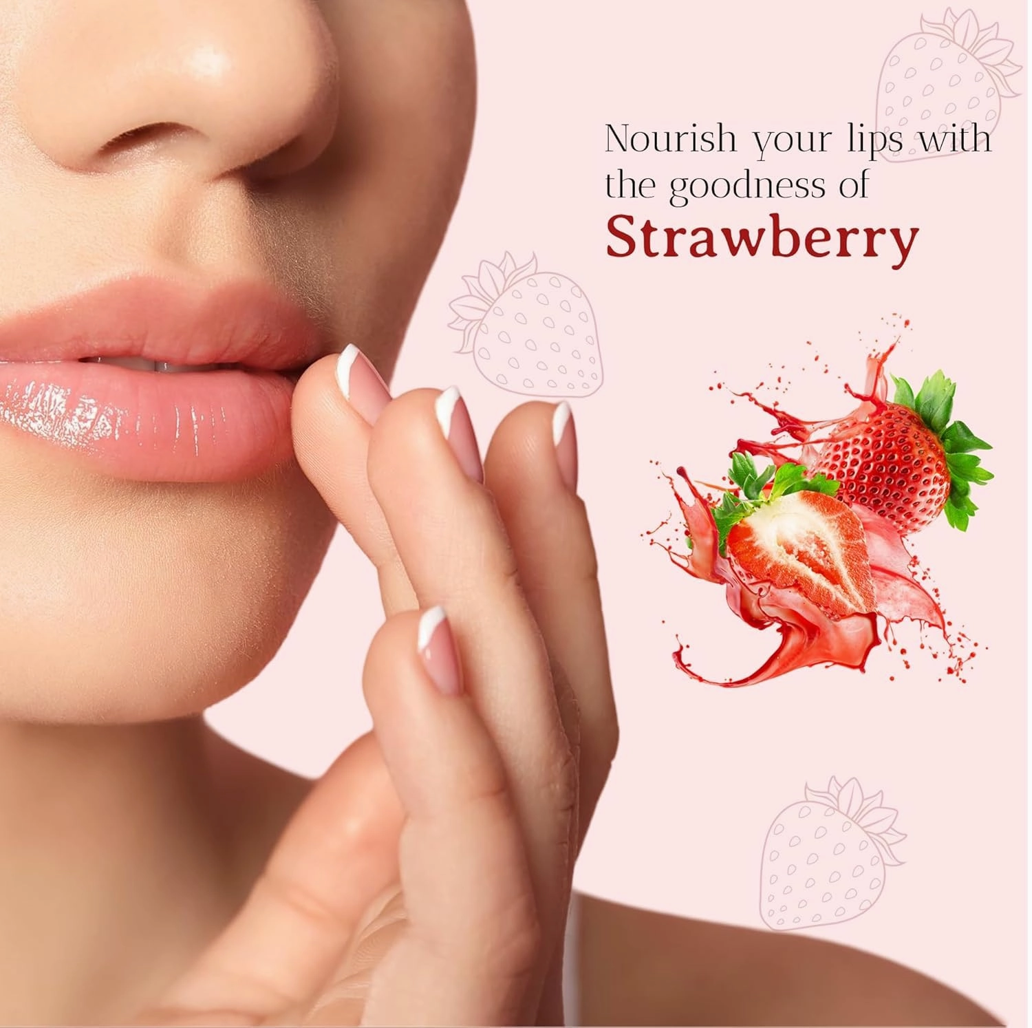 Lip Balm | 100% Natural | Tinted & Moisturizing | Nourishing & Softening | 5g (Pack of 2, Strawberry)
