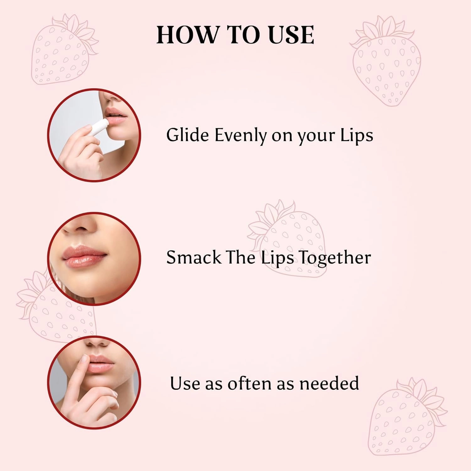 Lip Balm | 100% Natural | Tinted & Moisturizing | Nourishing & Softening | 5g (Pack of 2, Strawberry)