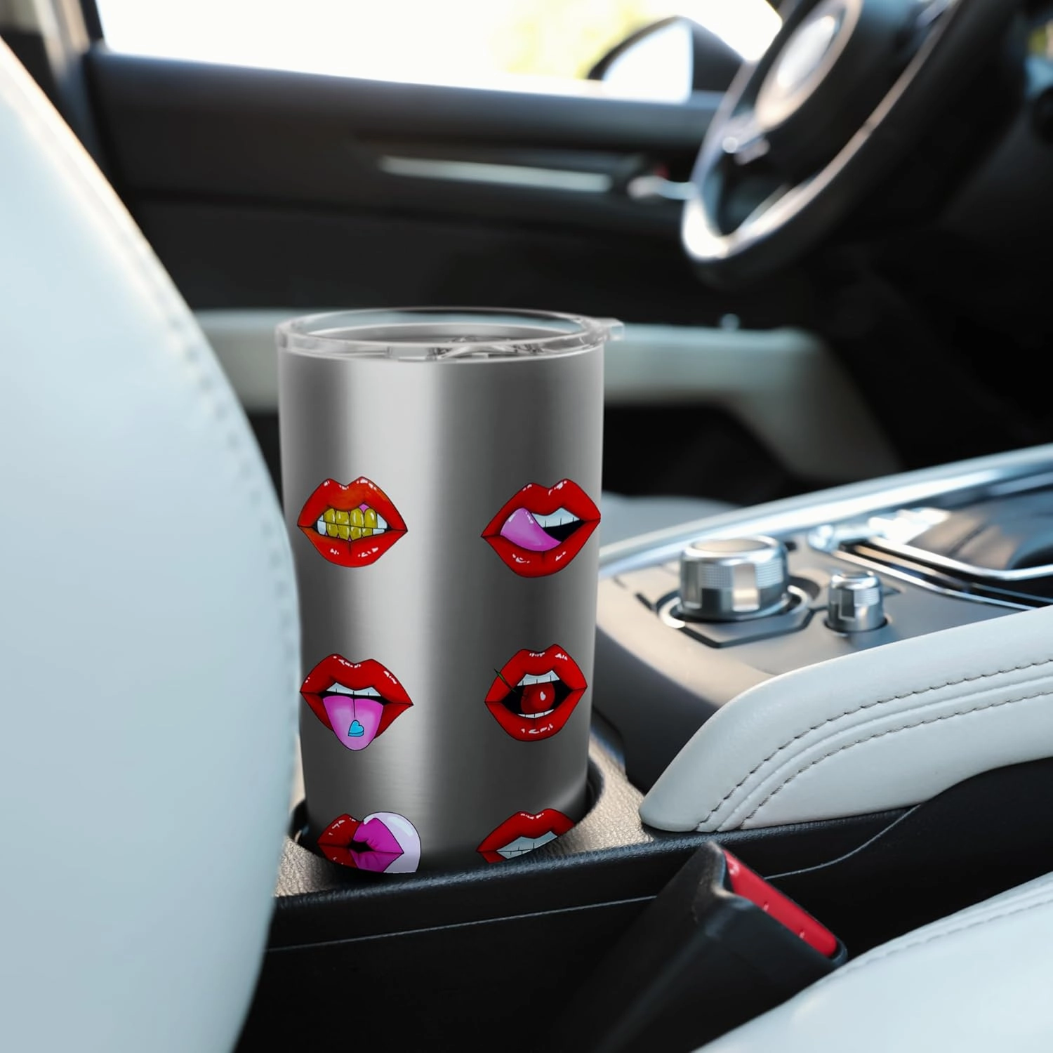 Lip Gloss Aesthetic Red Lips Summer Vibes Tinted Lip Love Stainless Steel Insulated Tumbler