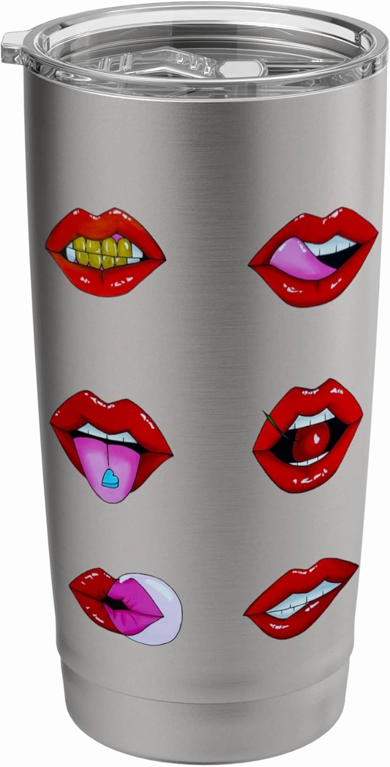 Lip Gloss Aesthetic Red Lips Summer Vibes Tinted Lip Love Stainless Steel Insulated Tumbler