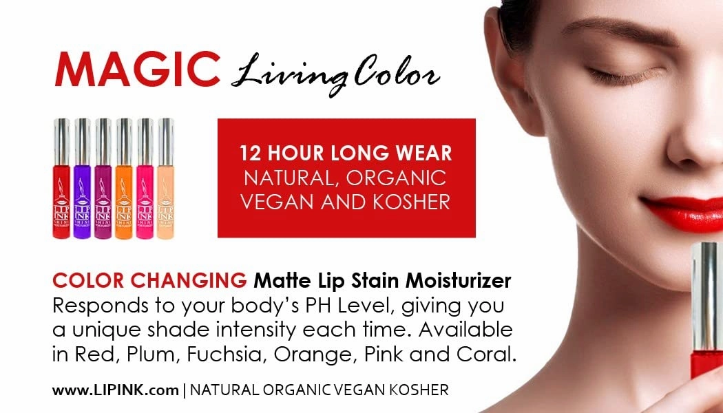 LIP INK® Vegan Magic Living Color Lip Stain Moisturizer (Pink)