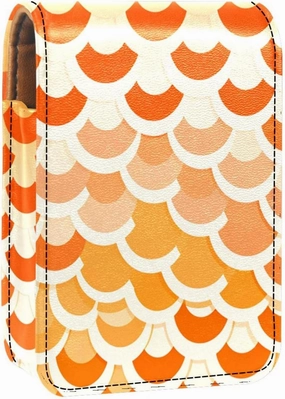 Lipstick Case,Portable Makeup Bag Cosmetic Pouch,Lipstick Holder Makeup Organizer,Scale Orange Mermaid Ocean
