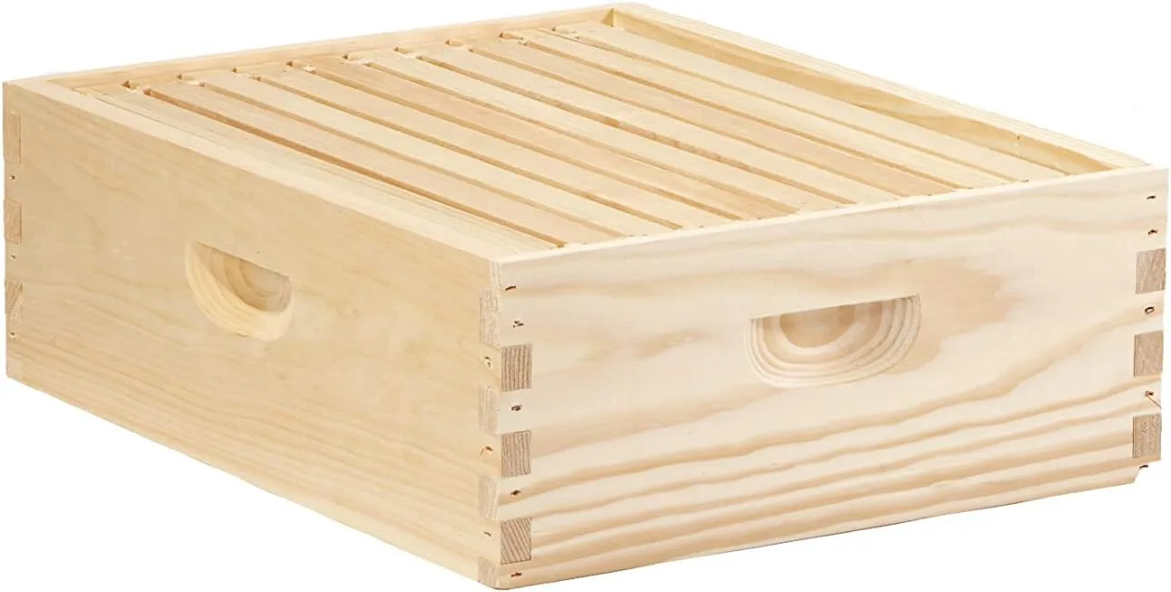 Little Giant 10-Frame Medium Super Beehive Body with Frames for Beekeeping (Item No. MEDBOX10)