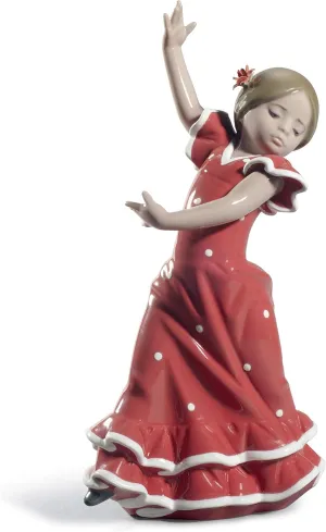 LLADRÓ Ballaorita Figurine with Arms Up! Red Porcelain Flamingo Figure