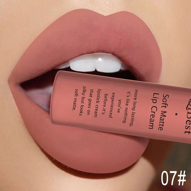 Long Qibest Black Lasting Lipgloss Matte 34 Gloss Makeup Lipkit Huge price cut Fall discount Colors Dark Lipstick Women Waterproof Red Brand Nude Pigment Lip