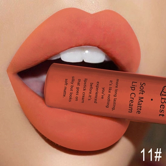 Long Qibest Black Lasting Lipgloss Matte 34 Gloss Makeup Lipkit Huge price cut Fall discount Colors Dark Lipstick Women Waterproof Red Brand Nude Pigment Lip