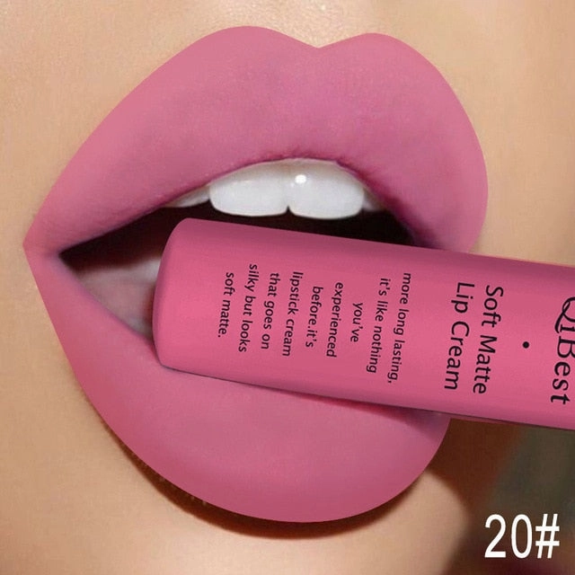 Long Qibest Black Lasting Lipgloss Matte 34 Gloss Makeup Lipkit Huge price cut Fall discount Colors Dark Lipstick Women Waterproof Red Brand Nude Pigment Lip