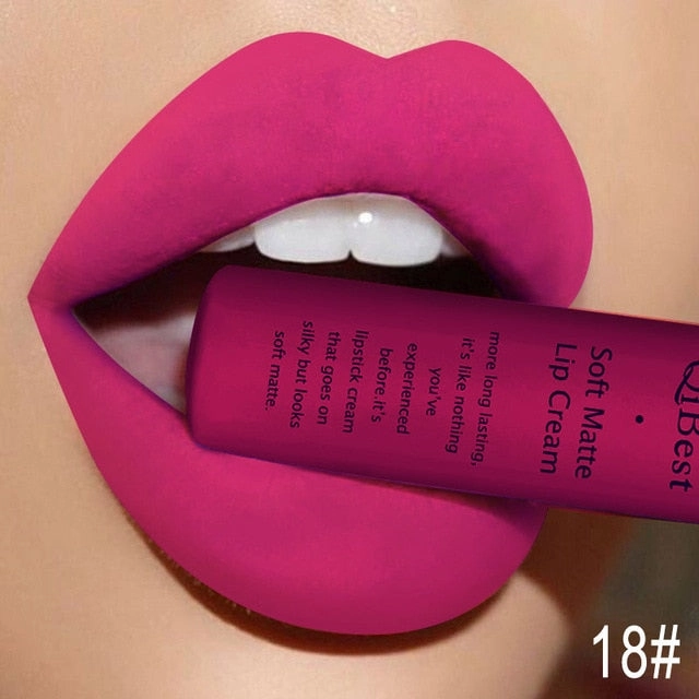 Long Qibest Black Lasting Lipgloss Matte 34 Gloss Makeup Lipkit Huge price cut Fall discount Colors Dark Lipstick Women Waterproof Red Brand Nude Pigment Lip