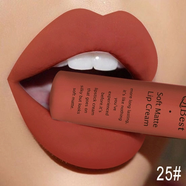 Long Qibest Black Lasting Lipgloss Matte 34 Gloss Makeup Lipkit Huge price cut Fall discount Colors Dark Lipstick Women Waterproof Red Brand Nude Pigment Lip