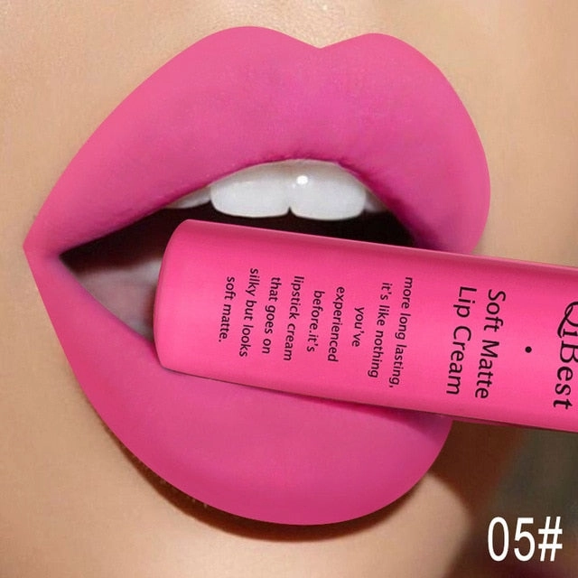 Long Qibest Black Lasting Lipgloss Matte 34 Gloss Makeup Lipkit Huge price cut Fall discount Colors Dark Lipstick Women Waterproof Red Brand Nude Pigment Lip