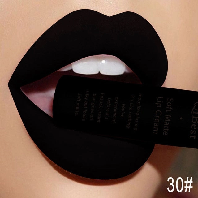 Long Qibest Black Lasting Lipgloss Matte 34 Gloss Makeup Lipkit Huge price cut Fall discount Colors Dark Lipstick Women Waterproof Red Brand Nude Pigment Lip