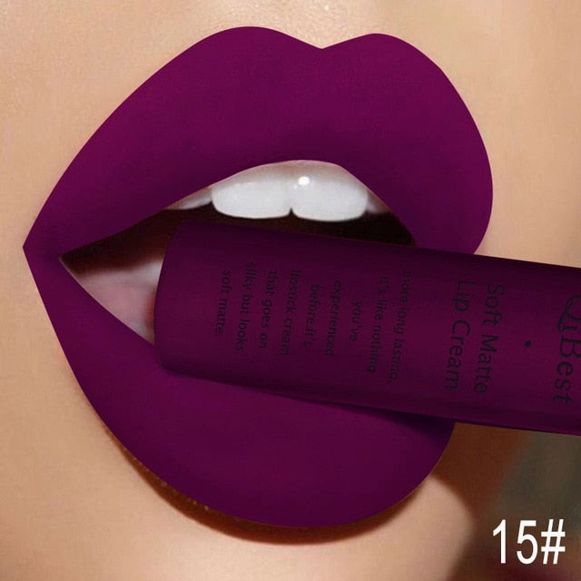 Long Qibest Black Lasting Lipgloss Matte 34 Gloss Makeup Lipkit Huge price cut Fall discount Colors Dark Lipstick Women Waterproof Red Brand Nude Pigment Lip