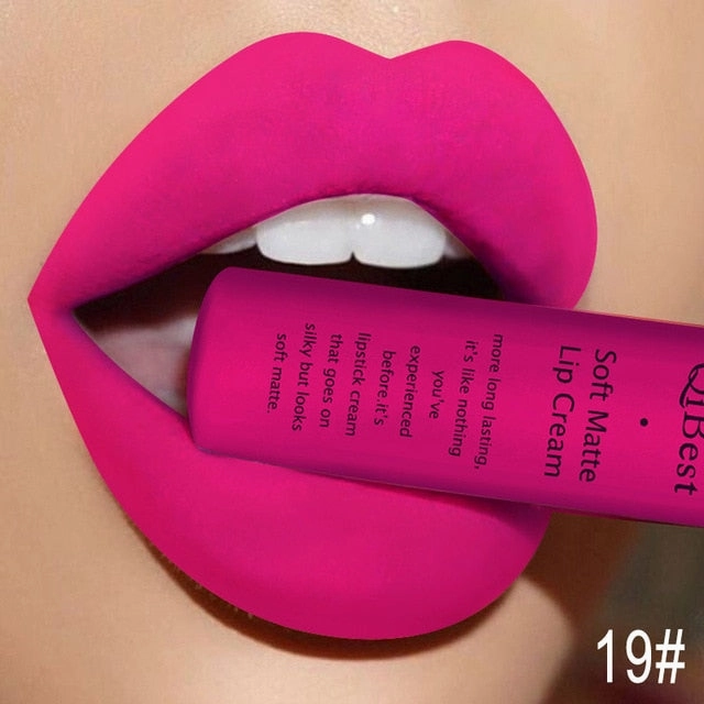 Long Qibest Black Lasting Lipgloss Matte 34 Gloss Makeup Lipkit Huge price cut Fall discount Colors Dark Lipstick Women Waterproof Red Brand Nude Pigment Lip