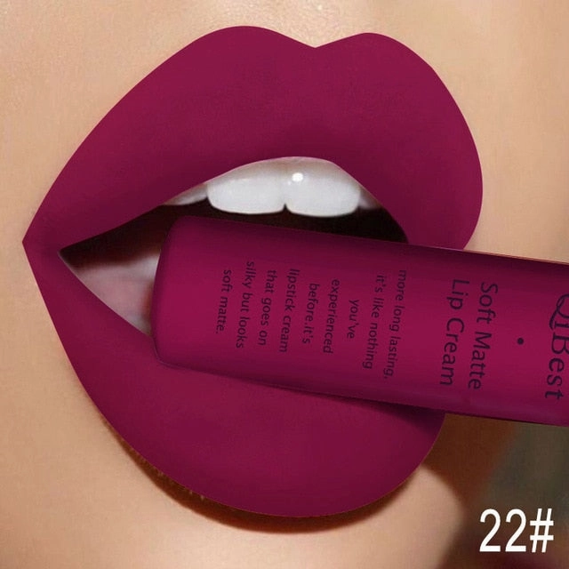 Long Qibest Black Lasting Lipgloss Matte 34 Gloss Makeup Lipkit Huge price cut Fall discount Colors Dark Lipstick Women Waterproof Red Brand Nude Pigment Lip