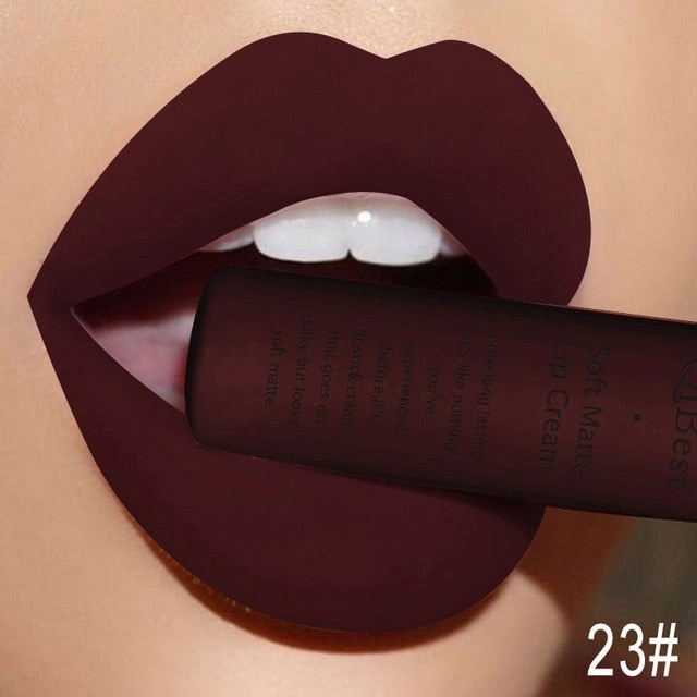 Long Qibest Black Lasting Lipgloss Matte 34 Gloss Makeup Lipkit Huge price cut Fall discount Colors Dark Lipstick Women Waterproof Red Brand Nude Pigment Lip