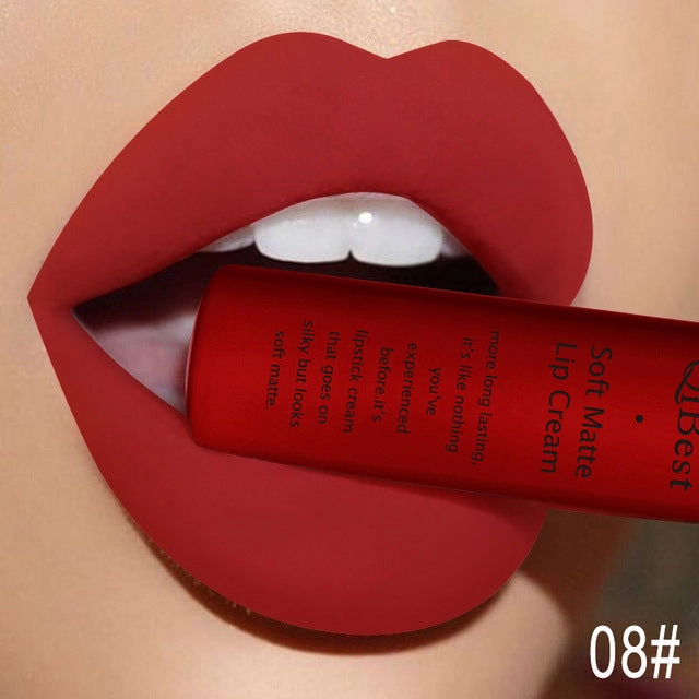Long Qibest Black Lasting Lipgloss Matte 34 Gloss Makeup Lipkit Huge price cut Fall discount Colors Dark Lipstick Women Waterproof Red Brand Nude Pigment Lip