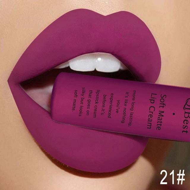 Long Qibest Black Lasting Lipgloss Matte 34 Gloss Makeup Lipkit Huge price cut Fall discount Colors Dark Lipstick Women Waterproof Red Brand Nude Pigment Lip