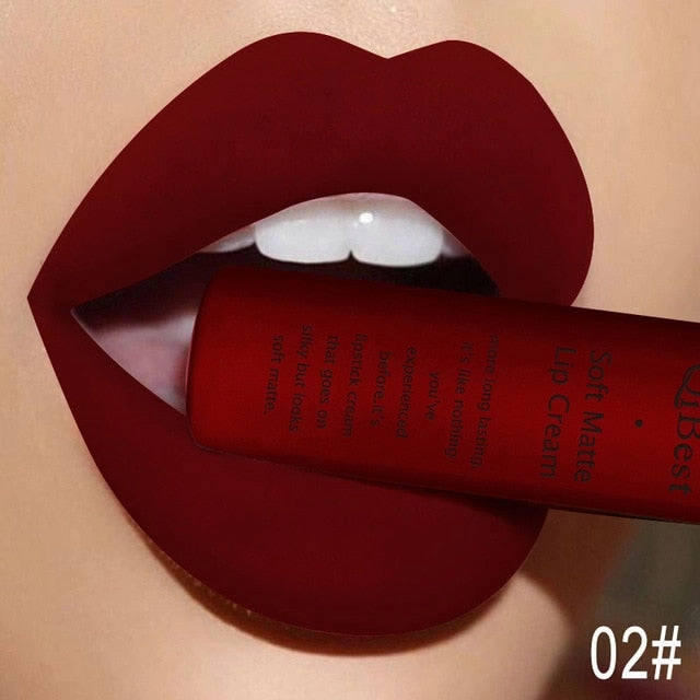 Long Qibest Black Lasting Lipgloss Matte 34 Gloss Makeup Lipkit Huge price cut Fall discount Colors Dark Lipstick Women Waterproof Red Brand Nude Pigment Lip