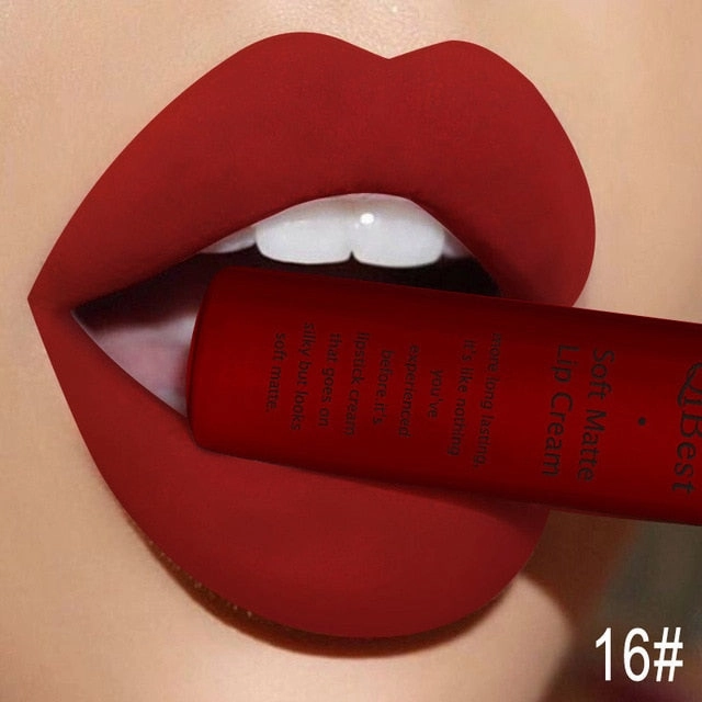 Long Qibest Black Lasting Lipgloss Matte 34 Gloss Makeup Lipkit Huge price cut Fall discount Colors Dark Lipstick Women Waterproof Red Brand Nude Pigment Lip
