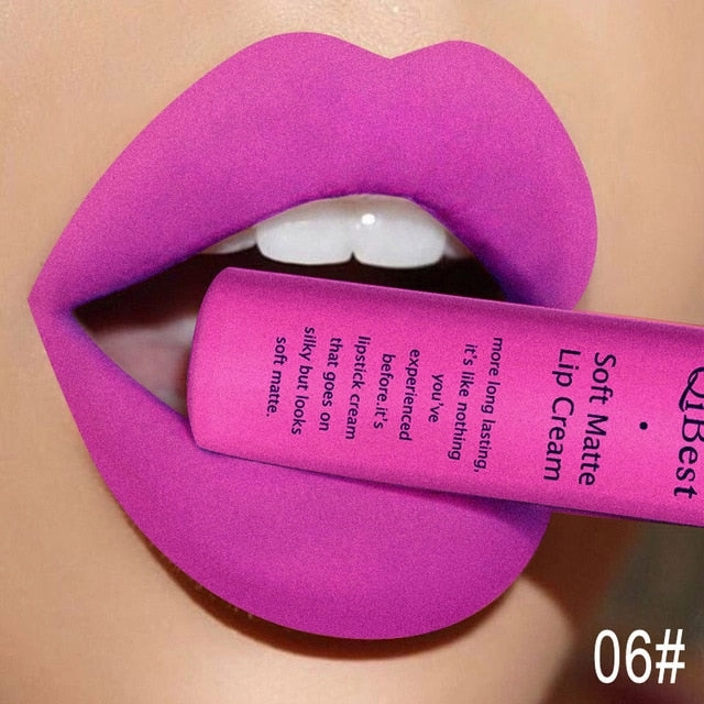 Long Qibest Black Lasting Lipgloss Matte 34 Gloss Makeup Lipkit Huge price cut Fall discount Colors Dark Lipstick Women Waterproof Red Brand Nude Pigment Lip