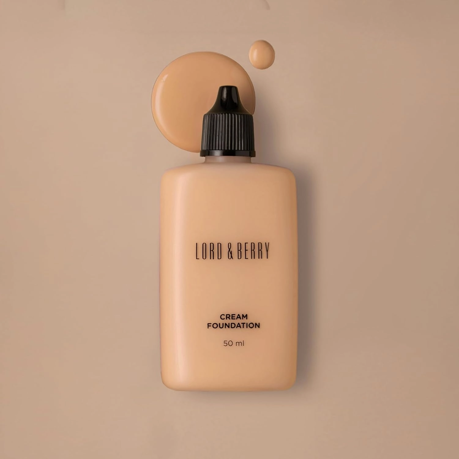 Lord & Berry CREAM FOUNDATION Fluid Foundation, Long Lasting Waterproof Coverage Foundation Enriched With Vitamin E and Argon Oil