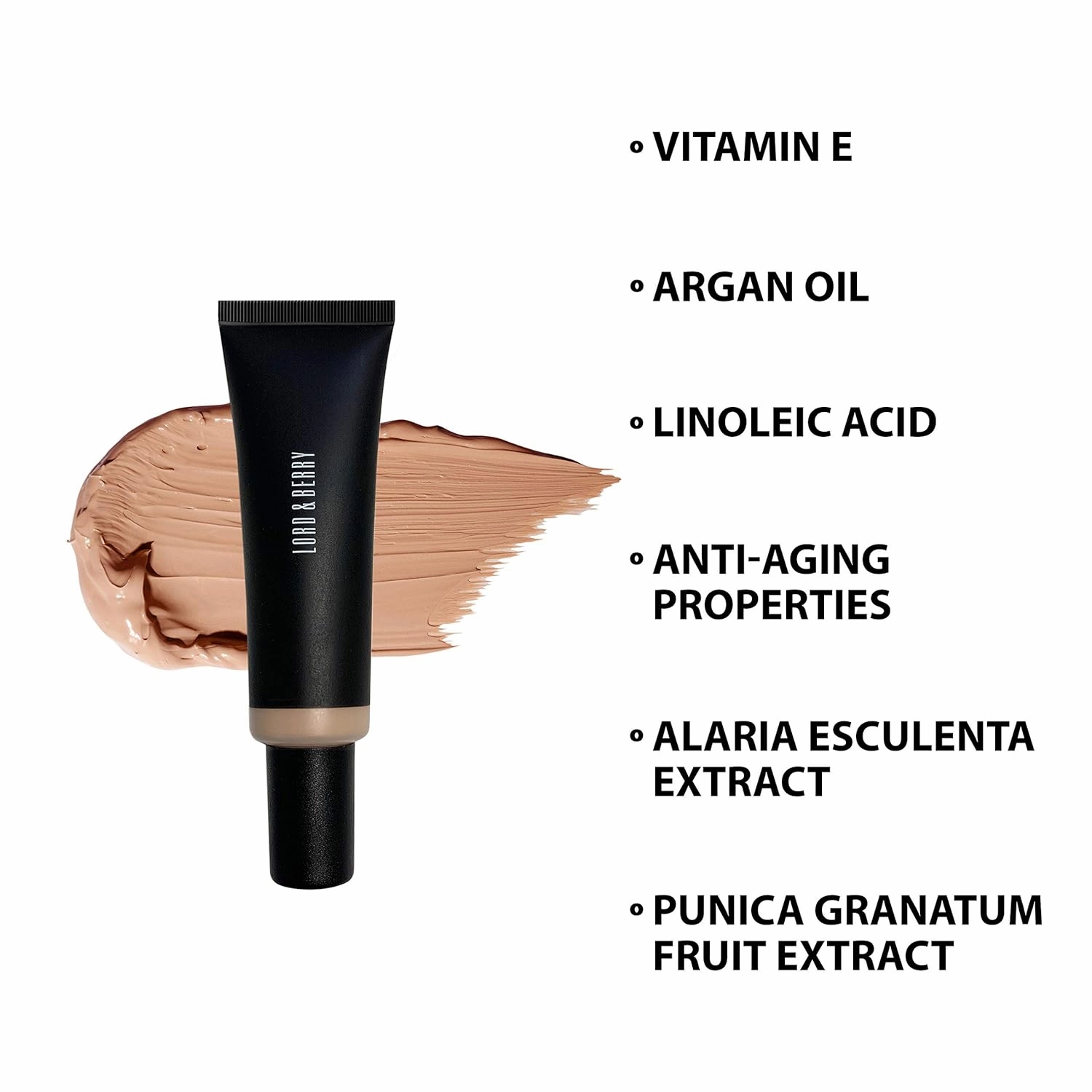 Lord & Berry ON STAGE Blendable Medium to Full Coverage Liquid Makeup Fluid Foundation Enriched With Vitamin E and Squalane