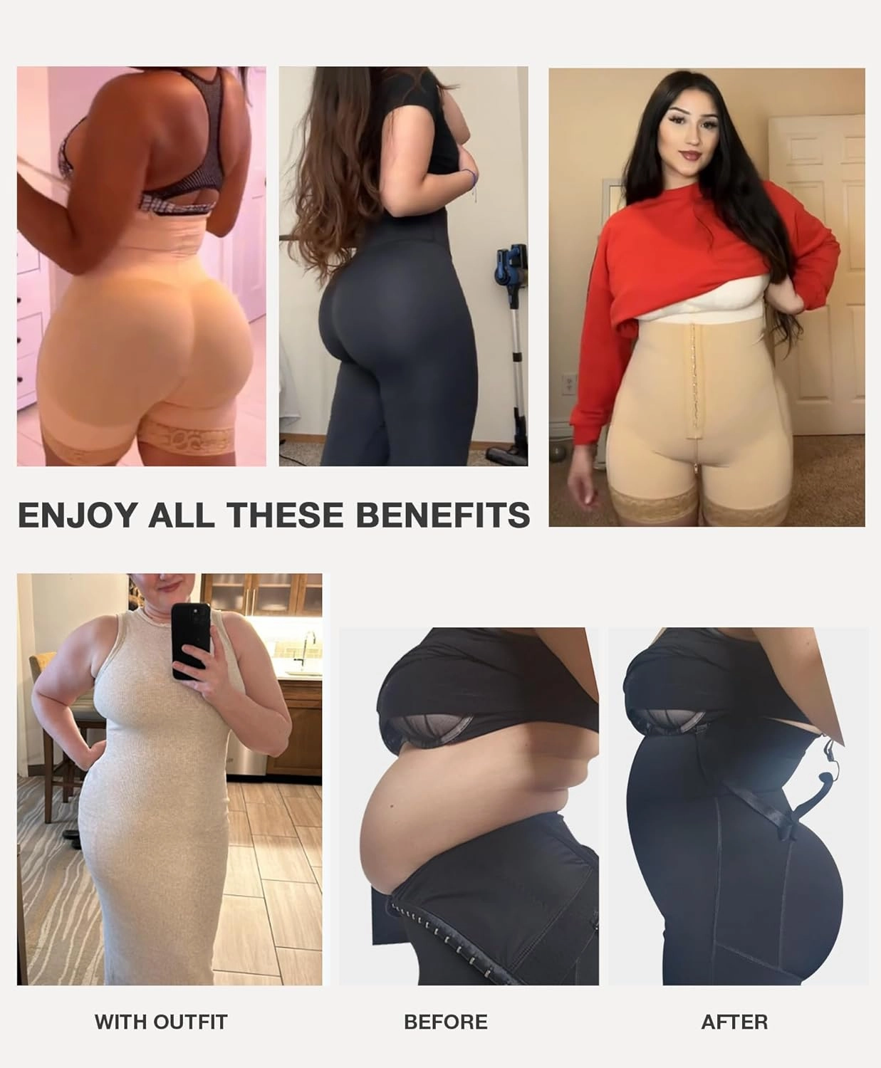 Lover-Beauty Fajas Colombianas Shapewear for Women Tummy Control Postpartum Body Shaper Butt Lifter Bodysuit