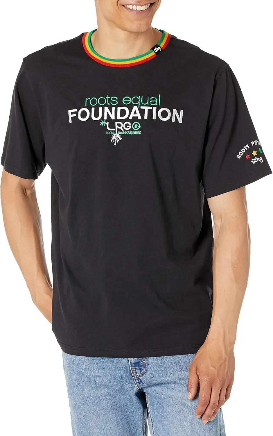 LRG Lifted Research Group Men's Knit Tee Shirt