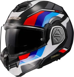 LS2 Helmets Advant Modular Helmet (Sport Gloss Black/Blue/Red - Small)