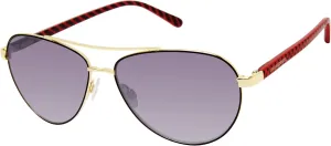 Lulu Guinness L189 Aviator Sunglasses for Women, 57 mm, UV400 Protection
