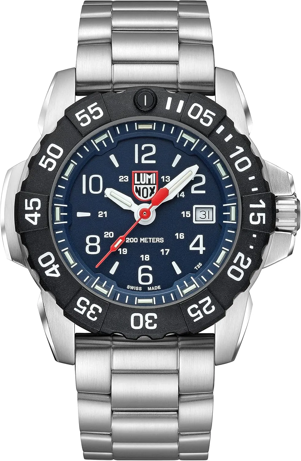 Luminox - Navy Seal RSC XS.3254.CB - Mens Watch 45mm - Military Dive Watch in Silver/Blue Date Function - 200m Water Resistant - Sapphire Glass - Mens Watches - Made in Switzerland