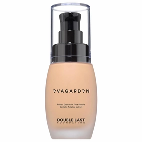 Luv Me Care EVAGARDEN Double Last Foundation - Provides Flawless Coverage with Creamy, Liquid Texture - Protects Skin All Day Long - Offers Incredible Natural and Luminous Finish - 162 Light Sand - 1.01 oz
