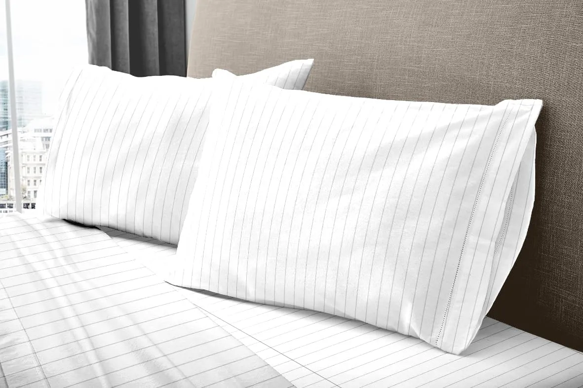 Luxury German Flannel Duvet Cover & Shams Set, 3 Piece, Warm Breathable Cotton Flannel Bedding, Brushed for Extra Softness, Cozy Home Decor, Oeko-Tex Certified (Camel Stripe, Queen)