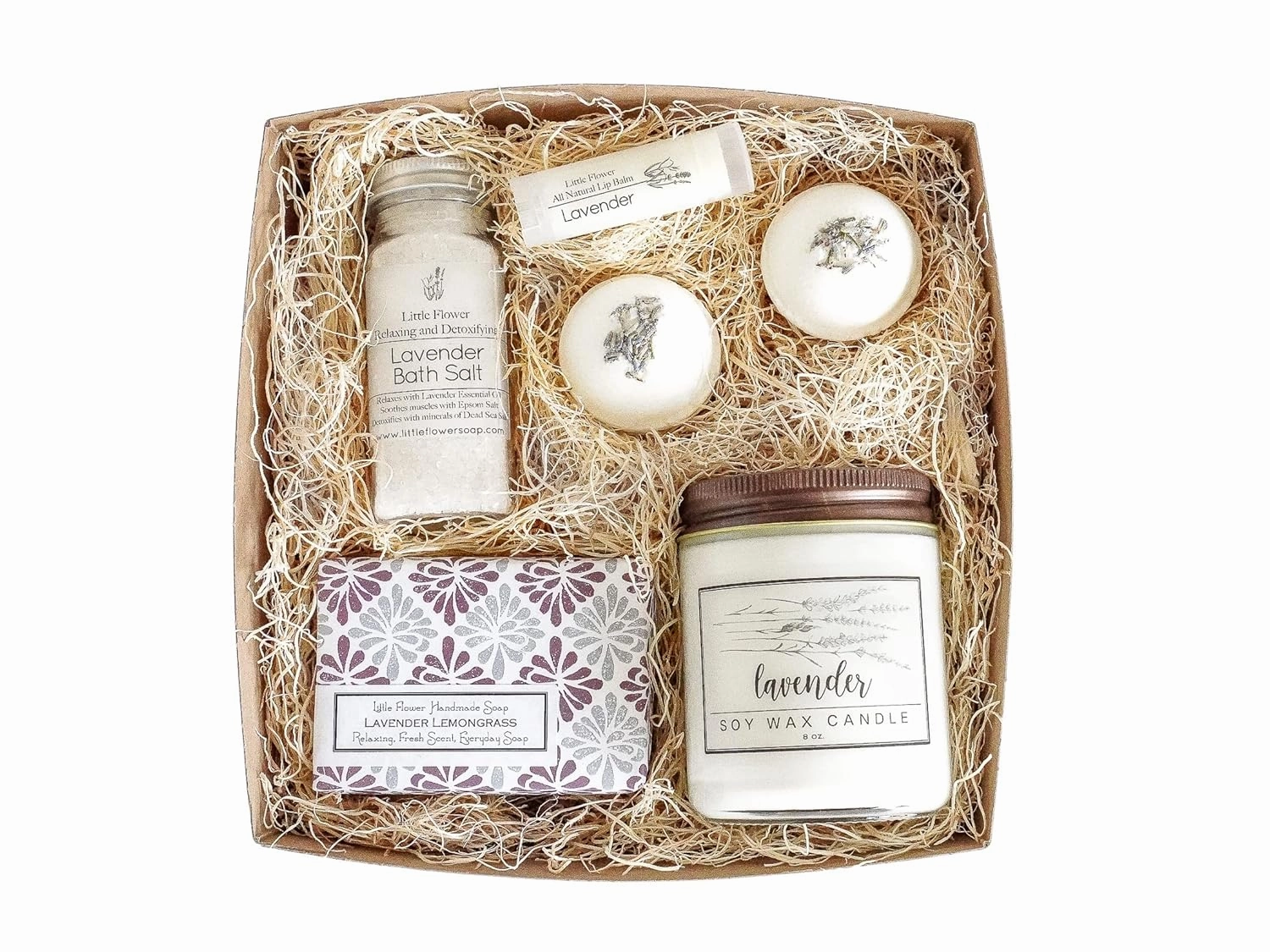 Luxury Spa Day Gift for Women - Relaxing Lavender Essential Oil Spa Day Self Care Kit