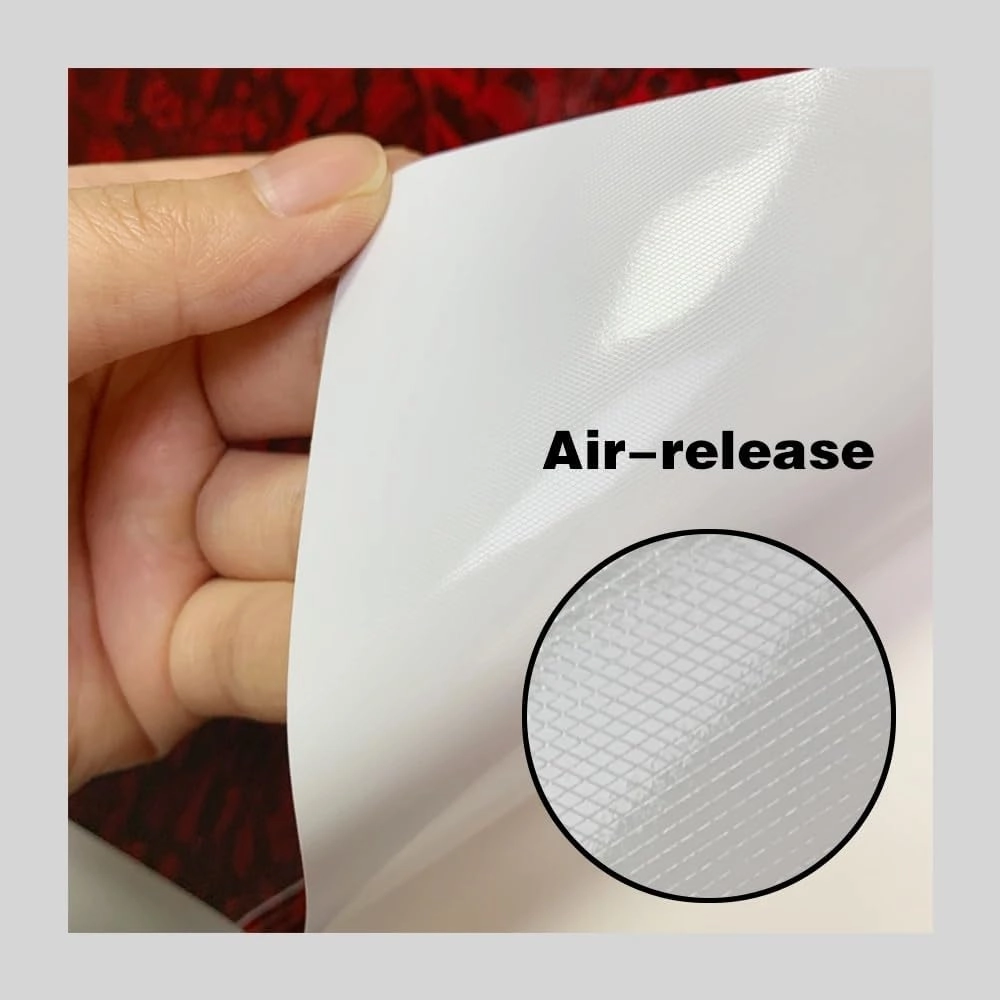 LZLRUN Forged Gloss Carbon Fiber Vinyl Wrap Roll Air Release Sticker Sheet Film DIY Decal Car Auto Vehicle Morotcycle Self Adhesive (1ft x 5ft, Red)