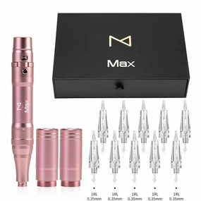 M Permanent Makeup Machine - Microblading Machine, Eyebrow Tattoo Machine - Microshading, Lip, Ombre Brows Machine - Wireless Machine Kit - Achieve Flawless Results (Pink)