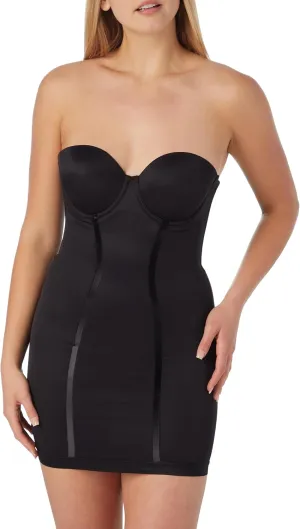 Maidenform Women's Shapewear Tummy Control Full Slip Shapewear, Convertible to Strapless Built-In Underwire Bra Shaping Slip