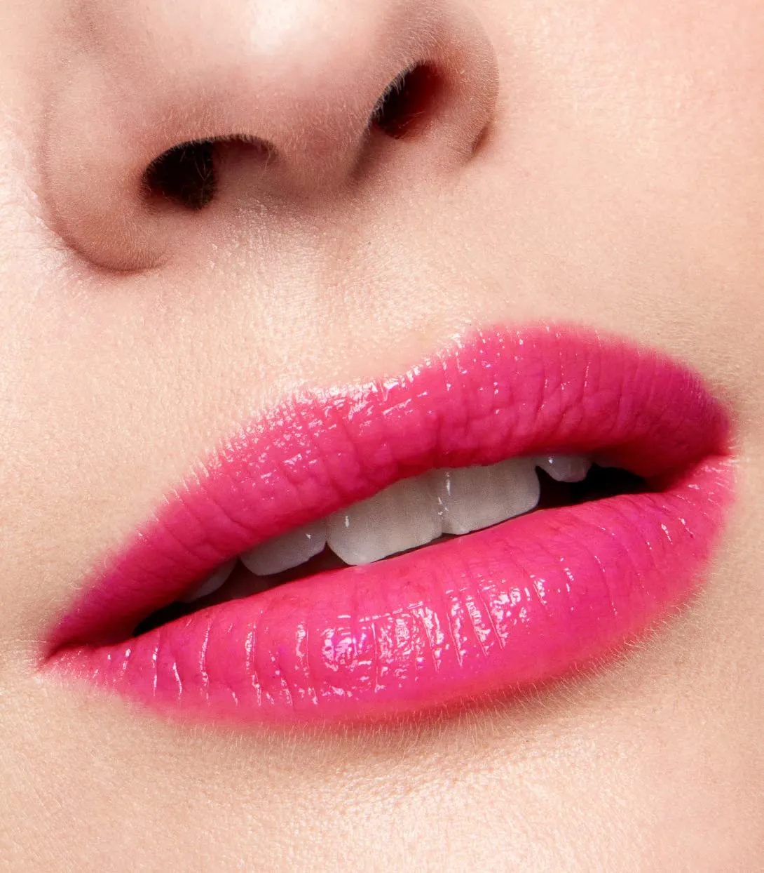 MAKE Beauty Serum Balm Intense, Hydrating Lip Gloss. Pigmented Vegan Moisturizing Lip Oil with Plumping Effect. Lip Emollient Treatment for Soft, Smooth, Shiny Lips - Shade, Pink Cerise 