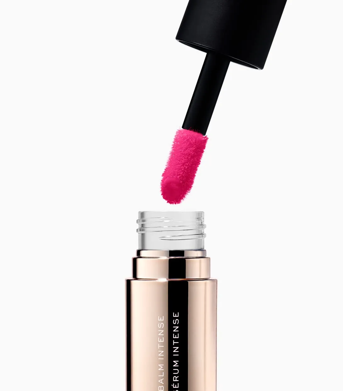 MAKE Beauty Serum Balm Intense, Hydrating Lip Gloss. Pigmented Vegan Moisturizing Lip Oil with Plumping Effect. Lip Emollient Treatment for Soft, Smooth, Shiny Lips - Shade, Pink Cerise 