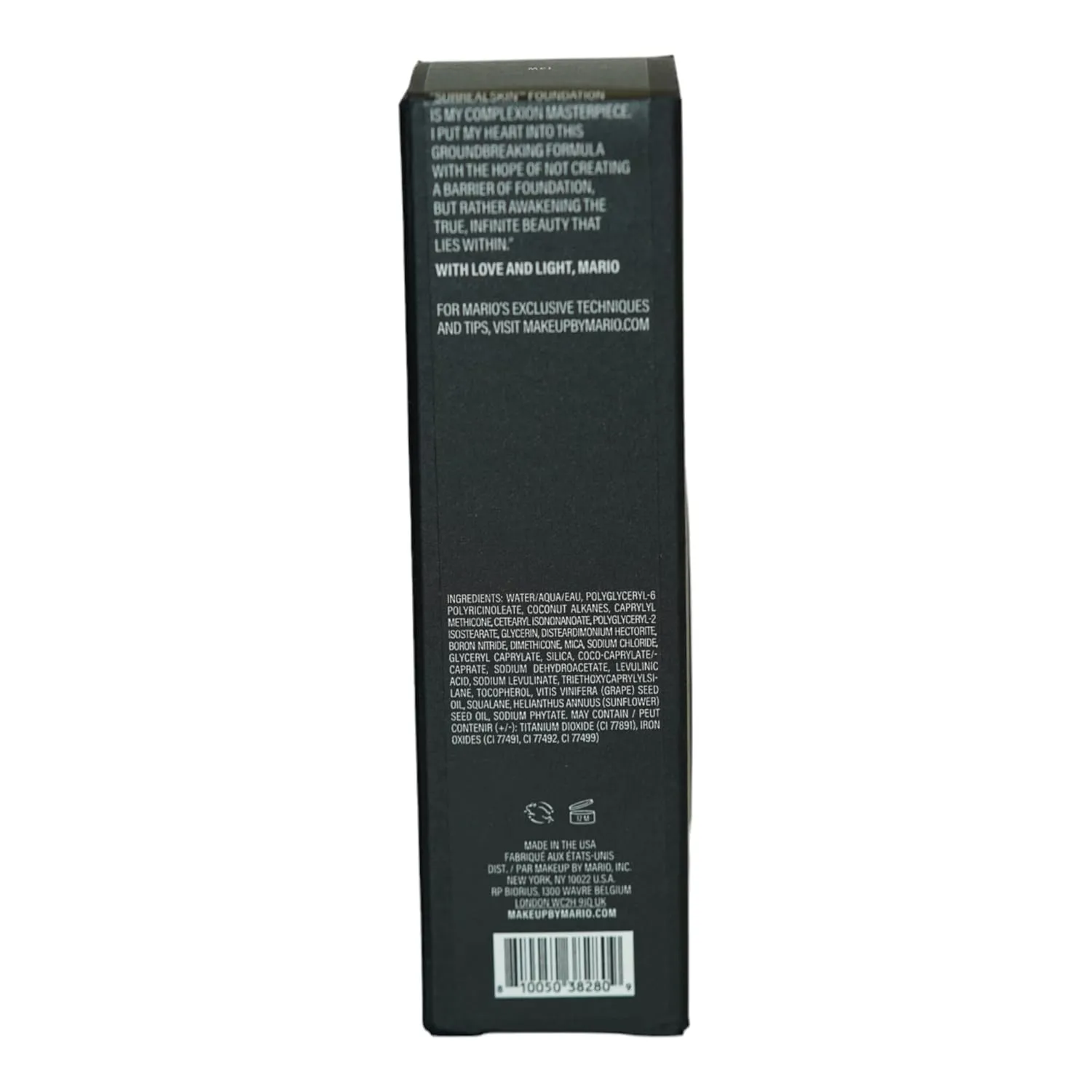 MAKEUP BY MARIO SurrealSkin Liquid Foundation, Liquid Formula, Vegan, Long-wearing coverage, Hydrating, Natural Finish, Size 30 mL (13W - medium with warm undertone)