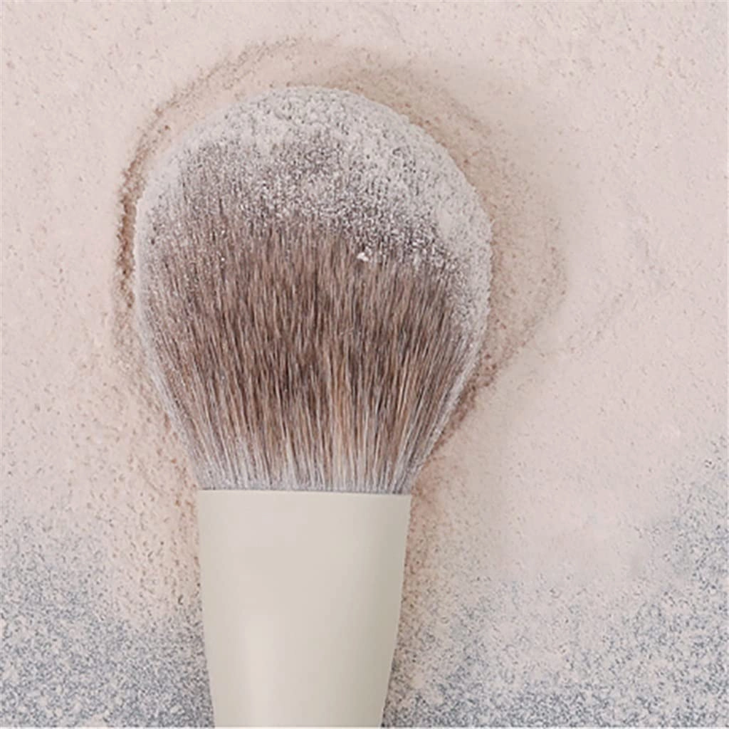 Makeup Brush 10 Soft White Loose Powder Makeup Brush Set Facial Foundation Powder Eye Shadow Eyebrow Highlight Beauty Tool Cosmetic Products(10pcs,White)