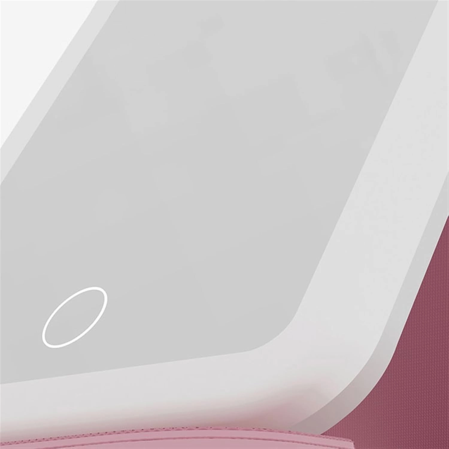 Makeup Mirror Foldable LED Makeup Mirror with Light Supplementary Mirror Portable Desktop Bedroom Makeup Rechargeable Mirror Cosmetic Mirror(A)