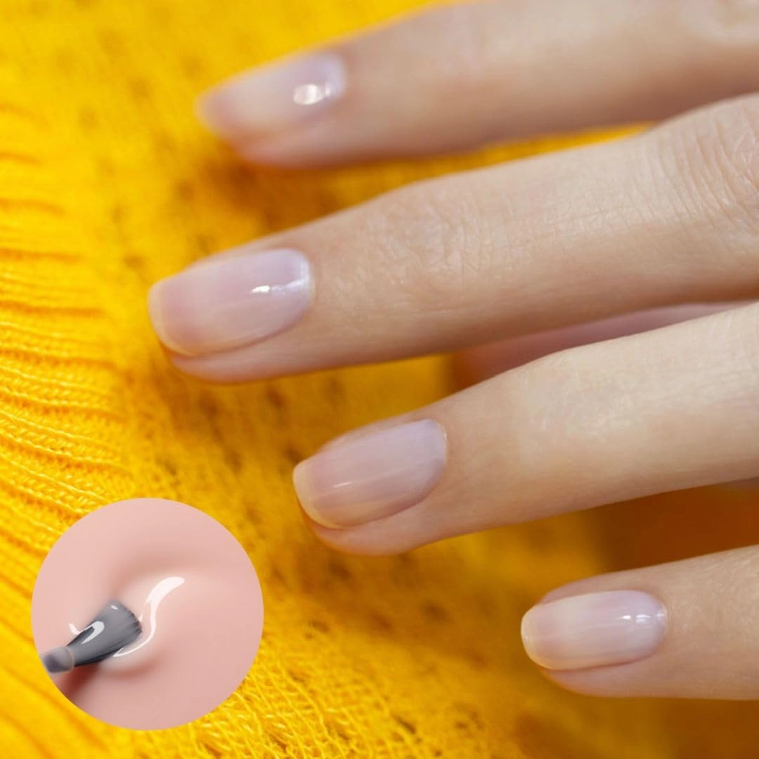 Manucurist Green Flash LED Pale Rose Gel Nail Polish - Vegan, 12-Free, Plant-Based Gel Polish - Strengthens and Protects the Nail - Sheer Pastel Pink Nail Polish - Gel Nail Polishes - Made in France